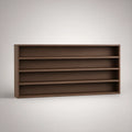 Walnut Brown 4-Tier Freestanding Bookcase, 47.2 x 11.8 x 23.6 in