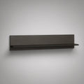 Dark Brown Floating Wall Shelf with Back Panel, 47.2 x 7.9 x 7.9 in