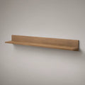 Natural Oak Floating Wall Shelf with Back Panel, 39.37 x 7.87 x 5.91 in