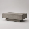 Gray Fiber-Reinforced Concrete Coffee Table, 47.2 x 23.6 x 15.7 in
