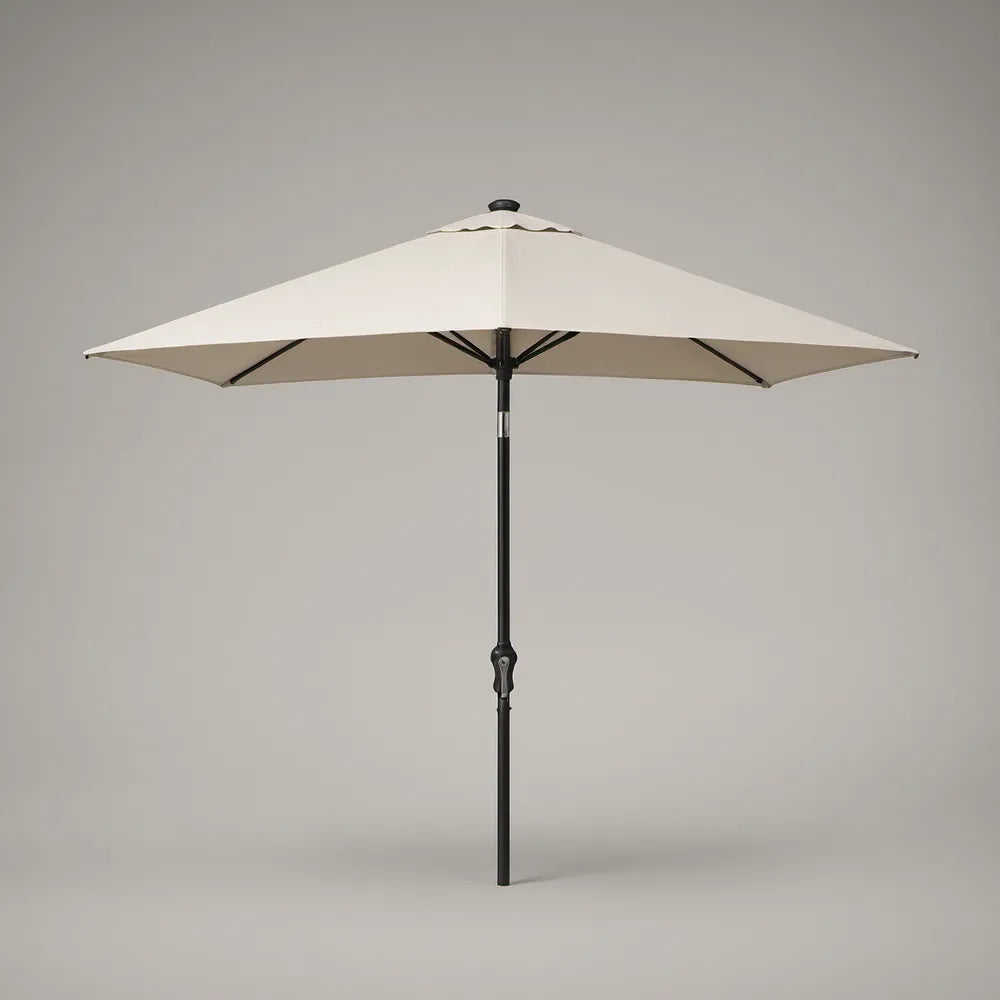 9 ft Beige Octagonal Patio Umbrella with Crank Lift and Vented Polyester Canopy