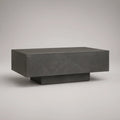 Dark Gray Marble-Effect Rectangular Coffee Table, 47.2 x 23.6 x 15.7 in