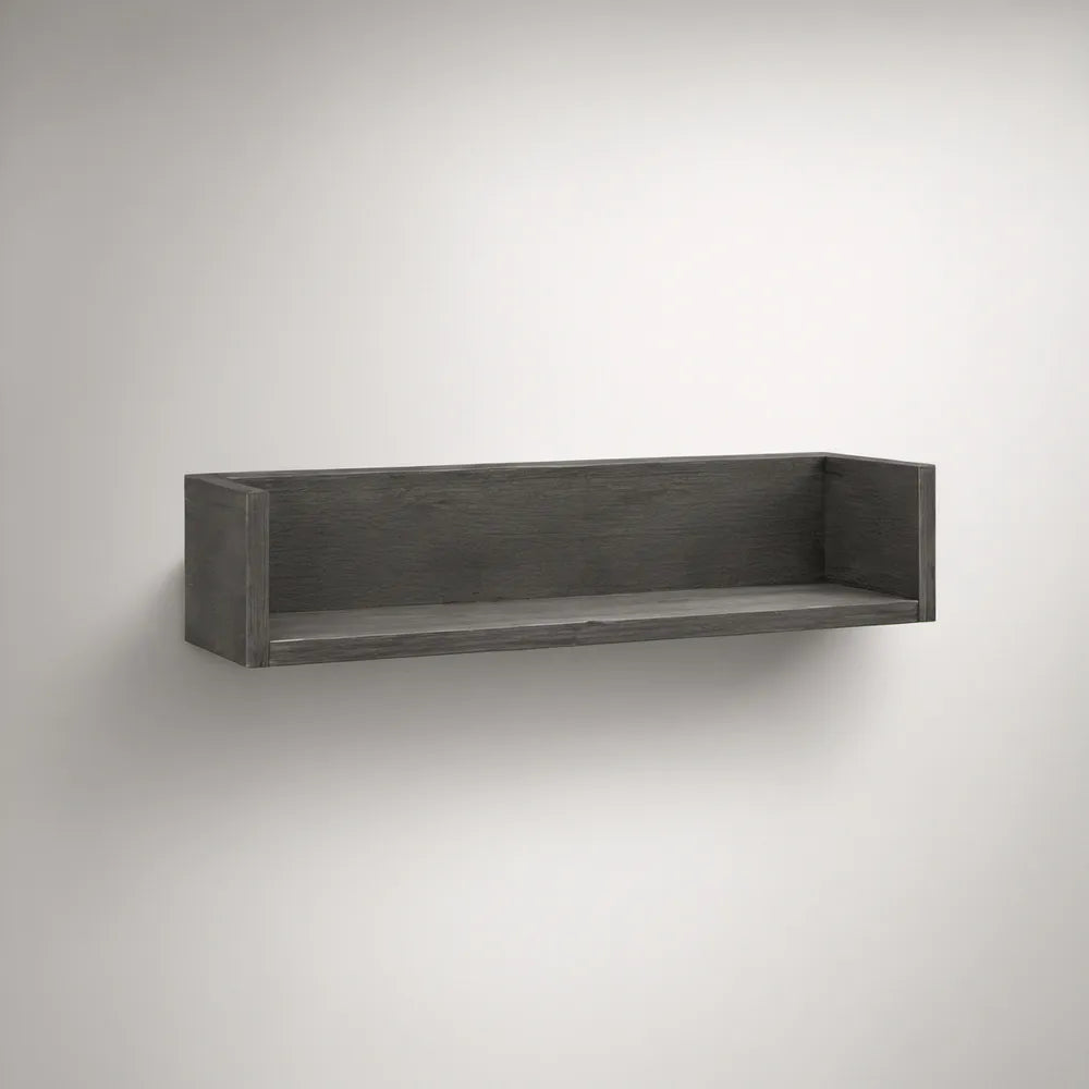 Wall-Mounted Floating Shelf, 23.6 x 7.9 x 5.9 in, Dark Gray Engineered Wood