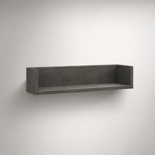 Wall-Mounted Floating Shelf, 23.6 x 7.9 x 5.9 in, Dark Gray Engineered Wood